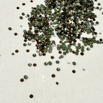 Preview: Mix Erdtöne 3mm Bügel Kristalle -1000Stk